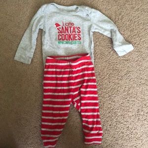 I ate Santa’s cookies onesie and pant set